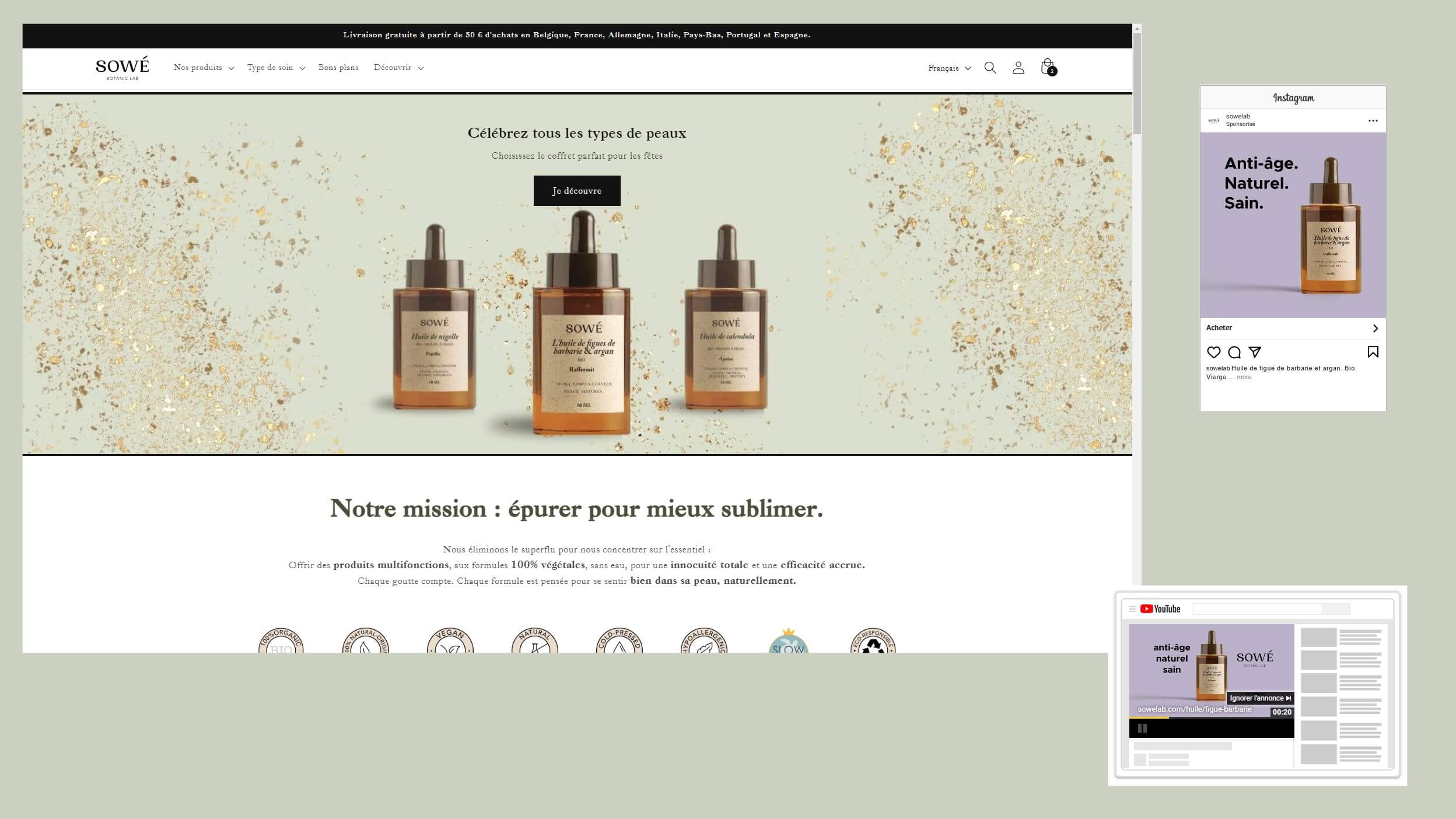 Optimisation de site et campagne d’acquisition pour SOWÉ Botanic Lab